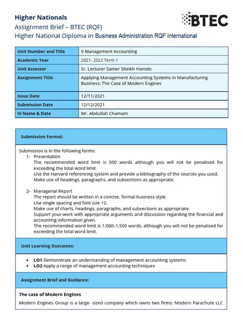 Image result for Management Accounting Assignment 2 Unit 5