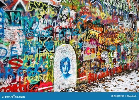 John Lennon Wall, Prague, Czech Republic Editorial Stock Image - Image ...