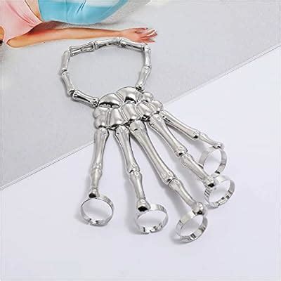 Buy Sither Metal Skeleton Bracelet Halloween Accessories Ghost Claw ...