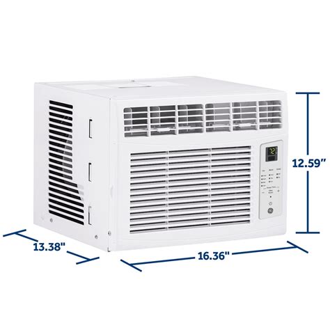 GE 6,000 BTU 115V Window Air Conditioner with 3 Fan Speeds & Remote ...