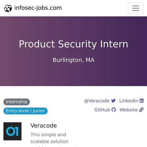 [HIRING][Internship] Product Security Intern in Burlington, MA : r/infosec_jobs