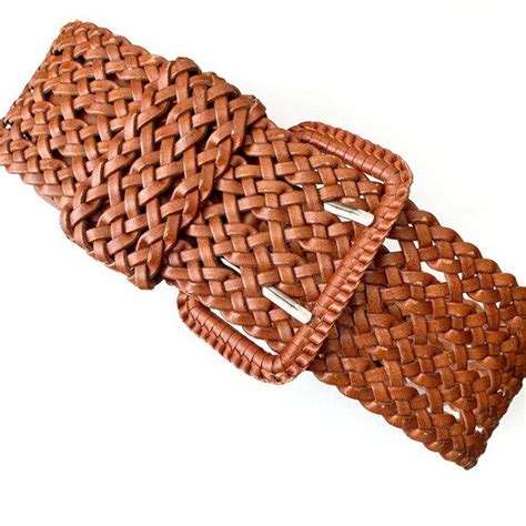 Brown Braided Belt, Wide Leather Belt, Boho Brown Braided Leather Belt ...