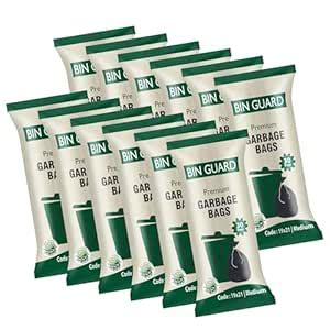 BIN GUARD Garbage Bags for Dustbin I Medium 19X21 Inches I 360 Pcs I 30 ...