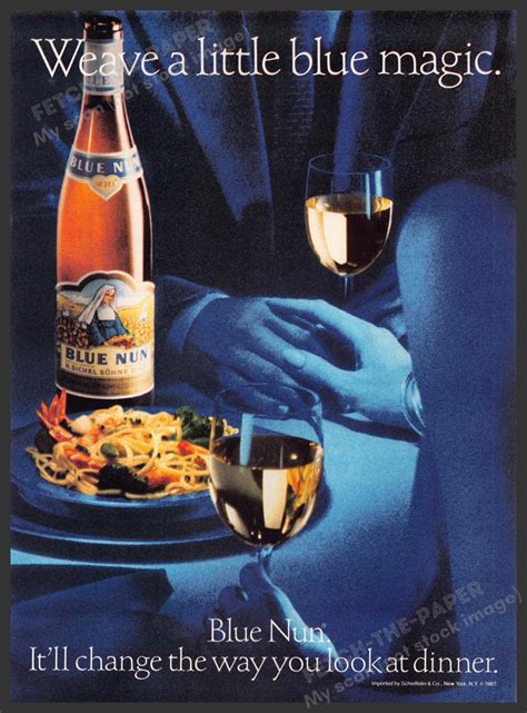 Blue Nun Wine 1987 Print Ad - Vintage 1980s Collectible — Fetch-the-Paper