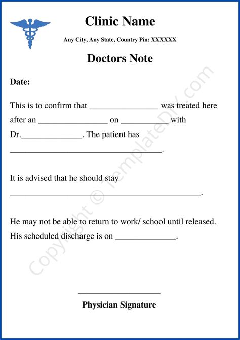 Real Doctors Note for Work Printable Template in PDF & Word