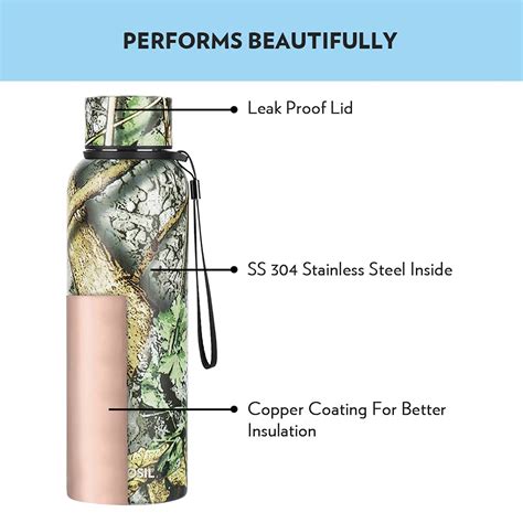 BOROSIL Trek Granite 700 ml Flask water Bottle (Pack of 1, Steel)