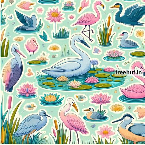 Printable Pond Birds Stickers and 10 Craft Activities for Elementary ...