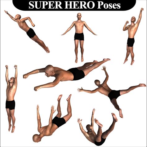 Super Hero Poses for Genesis 8 Male G8M in Daz Studio by rolow