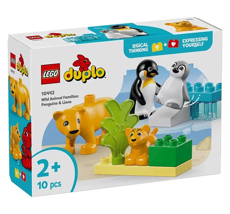 Buy LEGO Duplo Town Wild Animal Families: Penguins & Lions Imagination ...