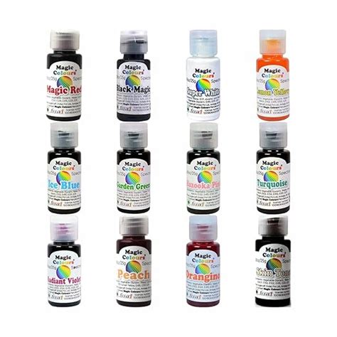 Magic Colours Spectral Gel Food Colour Set-2 – Set of 12 Vibrant Edible ...