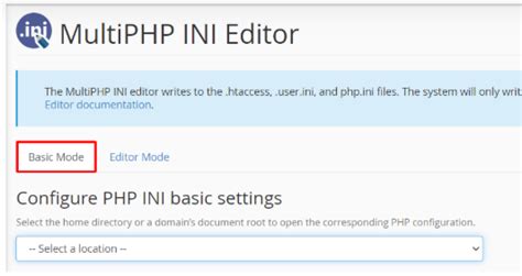 Change PHP Settings in cPanel Using the MultiPHP INI Editor
