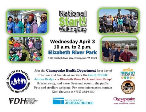National Start Walking Day Bridge Hike , Elizabeth River Park ...