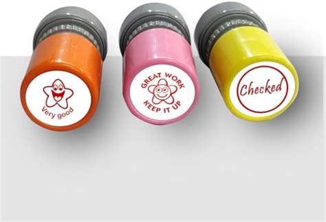 Swity Home Self-Inking Teacher Stamp Set Mess-Free Motivation Teacher ...