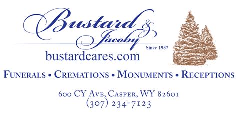 Casper, WY Obituaries | Bustard & Jacoby Funerals, Cremation, Monuments ...
