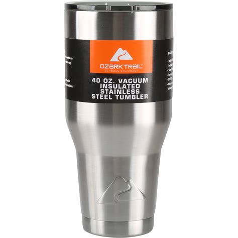 Ozark Trail 40 oz Vacuum Insulated Stainless Steel Tumbler - Walmart.com