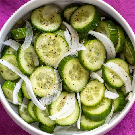 Cucumber Onion and Vinegar Salad Recipe