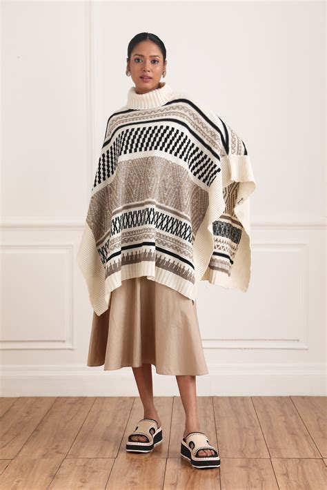 Penelope Cowl Neck Poncho – Khaleej