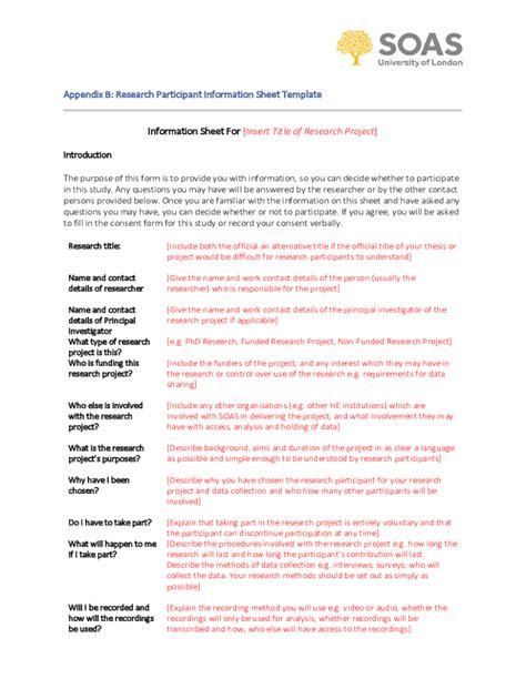 Fillable Online Sample Information Sheets, Consent Forms and Debrief ...