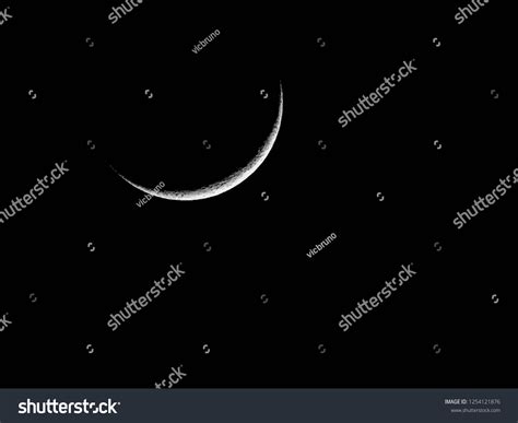 Waxing Crescent Moon Phase Stock Photo 1254121876 | Shutterstock