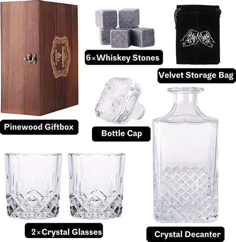 Buy 50th Birthday Gifts Men Women - Whiskey Decanter Gift Set Vintage ...