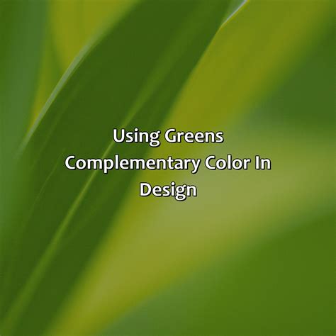 What Is Green'S Complementary Color - colorscombo.com
