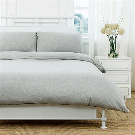 PURE ERA Solid Cotton Ultra Soft Heather Jersey Knit Home Bedding 3 ...