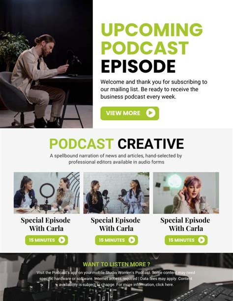 Creative Podcast Email Newsletter Template - Venngage
