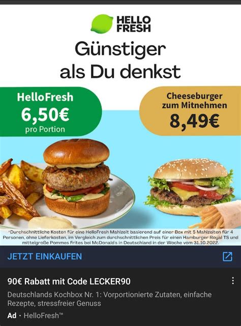 HelloFresh misleading price comparison against takeout junk food conveniently leaving out your ...
