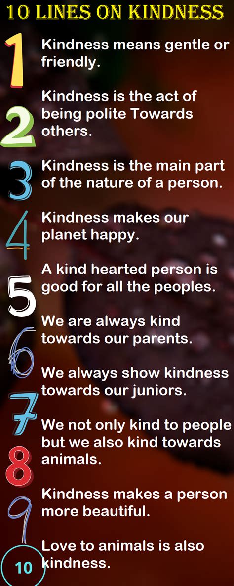 10 Lines on Kindness in English for Kids