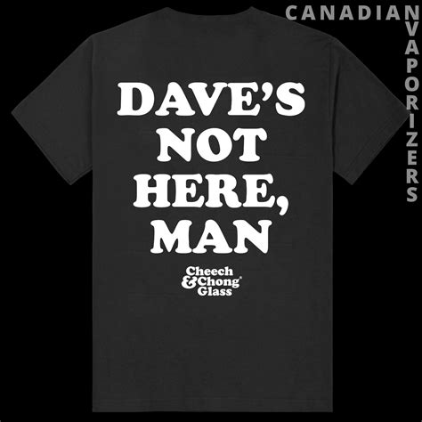 Cheech & Chong Glass Black "Dave's Not Here Man" T-Shirt