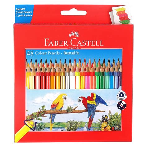 Faber-Castell 48 Triangular Colour Pencils – SATYAM STATIONERS