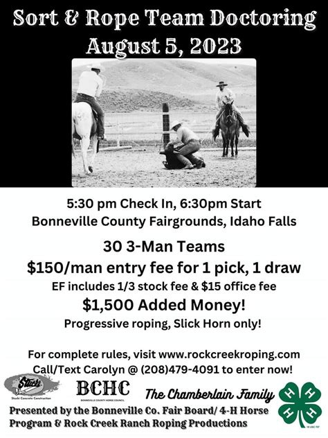 Sort & Rope Team Doctoring - Bonneville County Fairgrounds
