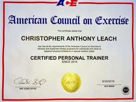 American Council on Exercise Personal Training Certification