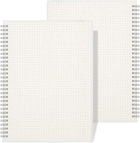 Amazon.com : Spiral Dot Grid Notebook - A5 Bullet Dotted Journal, 80 Sheets / 160 Pages, 100gsm ...