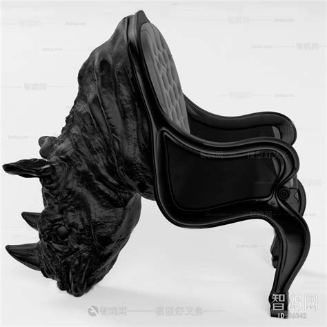 休闲椅3D模型下载_欧式犀牛头造型休闲椅3D模型下载_ID36342,VR渲染器_智鸥网-原一米八3d模型网，专业的3D素材库