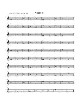 Image result for Note Identification Worksheet