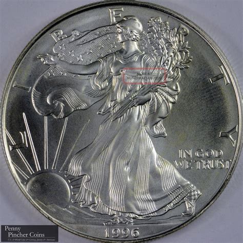 1996 Silver Eagle Unc Brilliant Uncirculated Key - Date Ase Low Mintage