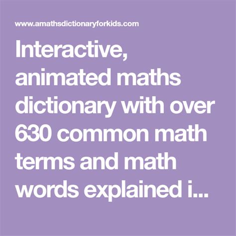 Image result for Math Dictionary