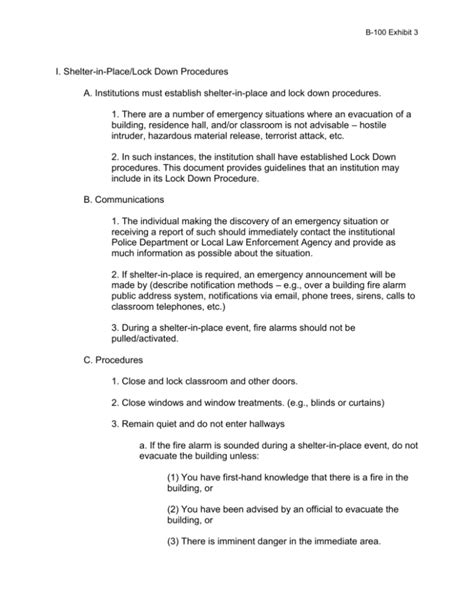 Image result for Building Lockdown Procedures PDF