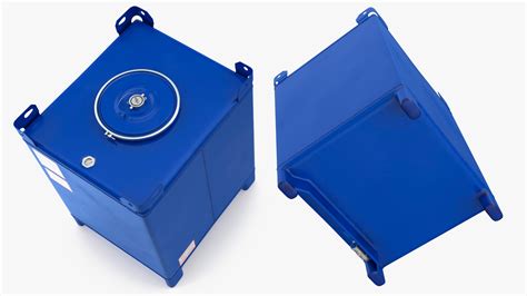 3D model 350 Gallon Stainless Steel IBC Container Blue | 3D Molier ...