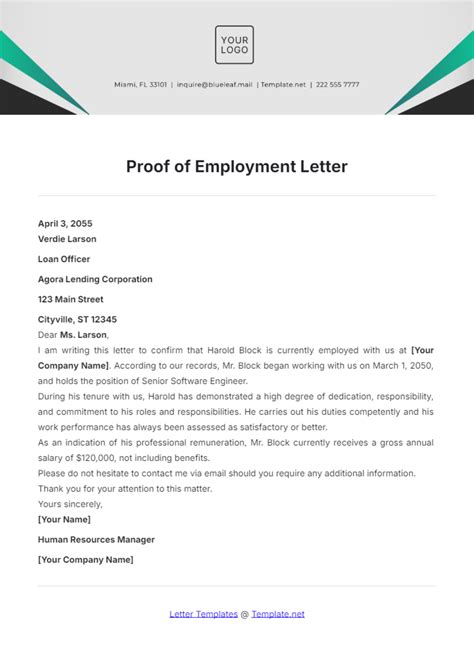 Proof Of Employment Termination Letter Format Template Free - Infoupdate.org