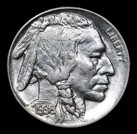 1936-p Buffalo Nickel 5c Grades GEM+ Unc
