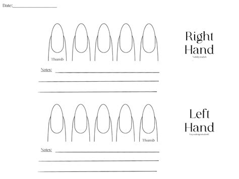 Free Printable Nail Art Template - Stiletto | Printable nail art ...