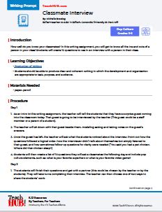 Classmate Interview Examples 的图像结果