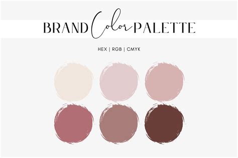 Dusty Rose Color Palette, Soft Pink Brand Colors for Website and Social ...