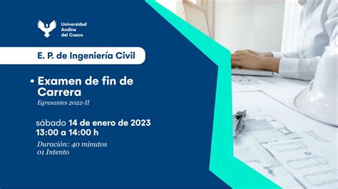 Ingeniería Civil - Examen fin de carrera 2022-II - Universidad Andina ...
