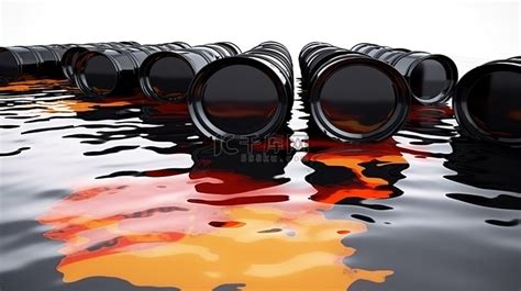 不稳定市场的 3D 插图，白色背景上漂浮着油桶，非常适合复制空间背景图片免费下载_海报banner/高清大图_千库网(图片编号6821237)