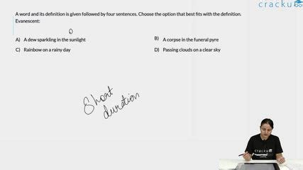 [Video] A word and its definition is given followed by four sentences ...