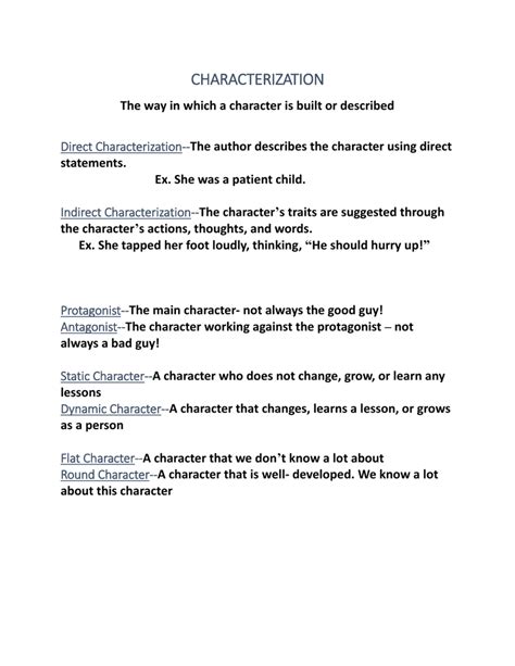 Image result for Direct Characterization Examples