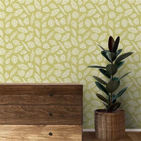 Ivy Design Theme Wallpaper Rolls in Light Olive Color | Life n Colors